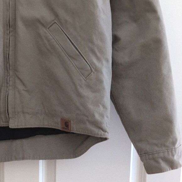 Carhartt Washed Duck Full Zip Hooded Jacket Quilt Lined #100733 Unisex - Picture 5 of 14